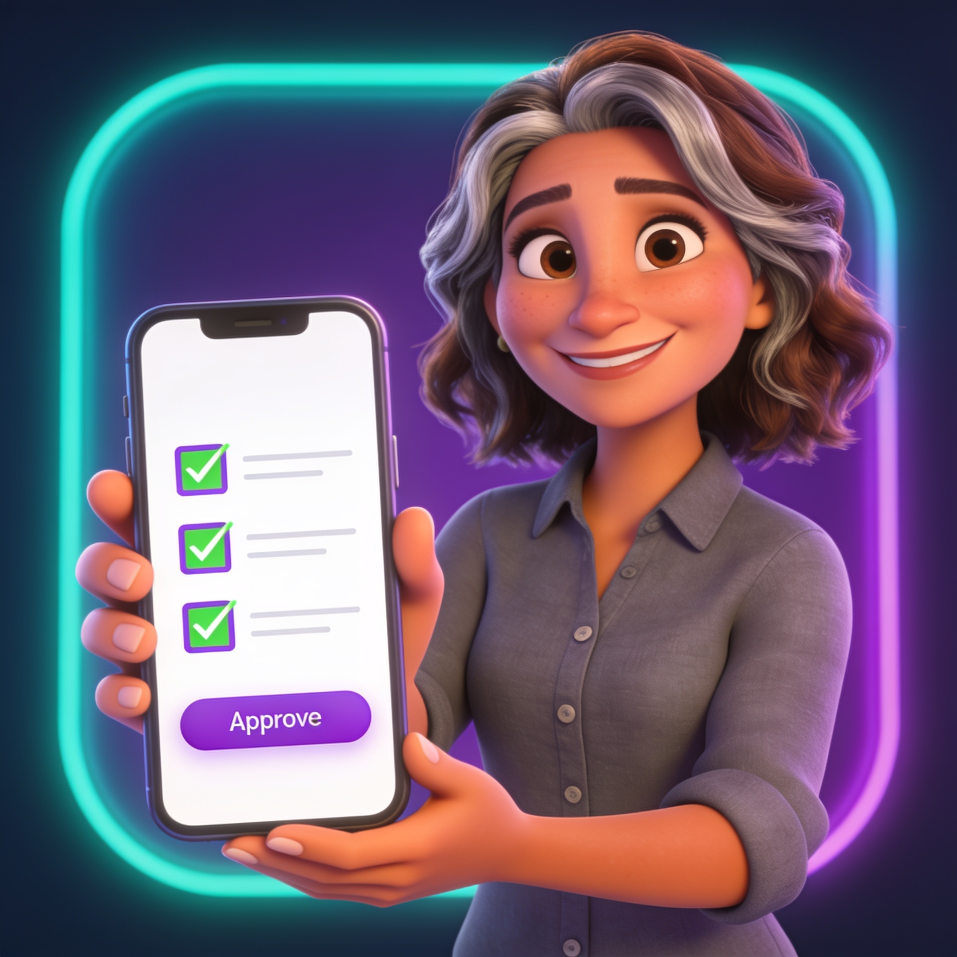 A parent approving tasks in Teen To Do